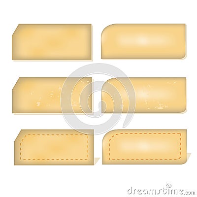 Leather botton, label Stock Photo