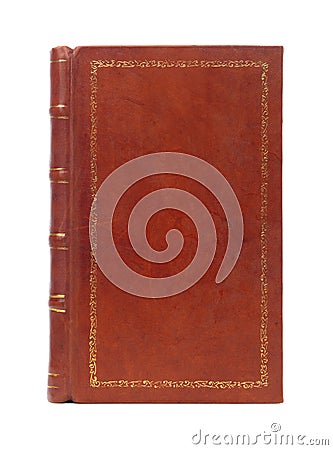 Leather bound vintage book cover Stock Photo