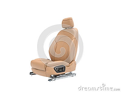 Leather Car seat, Car seat isolated on white background Stock Photo