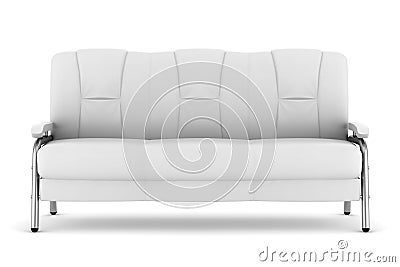 Leather couch isolated on white background Stock Photo