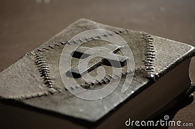 Bible with a leather-cover Stock Photo