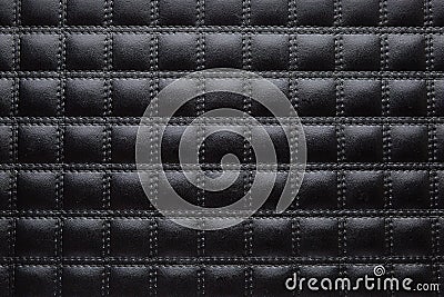 Leather grid black rhombus texture background for decor Stock Photo