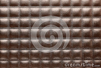 Leather grid bronze rhombus texture background for decor Stock Photo