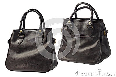 Leather Hand Bags Stock Photo