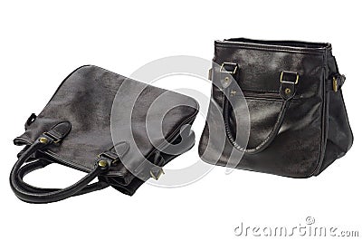 Leather Hand Bags Stock Photo