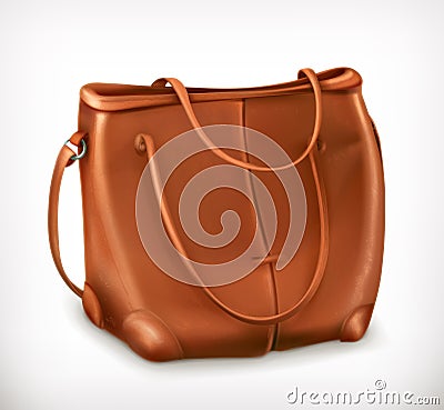 Leather handbag icon Vector Illustration