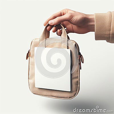 leather handbag mockup Stock Photo