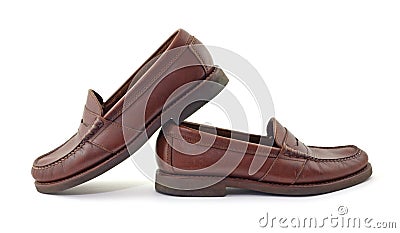 Leather loafers Stock Photo