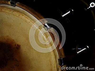 Leather made musical drum image Stock Photo