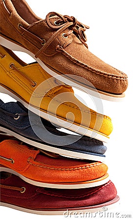 Leather moccasins Stock Photo