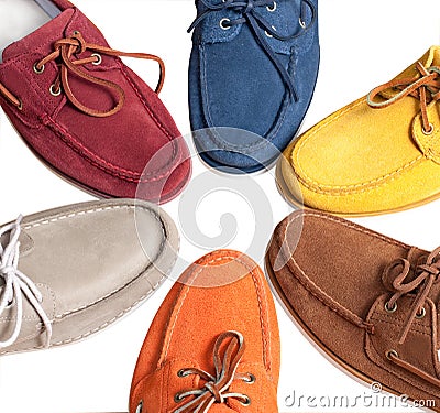 Leather moccasins Stock Photo