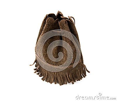 Leather moneybag Stock Photo