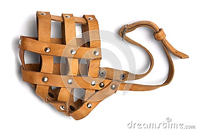 Leather muzzle Stock Photo