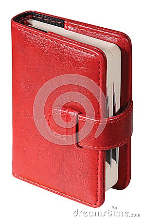 Leather notebook Stock Photo