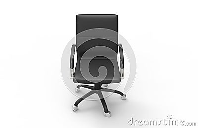 Leather Office Chair - Top Front View Stock Photo