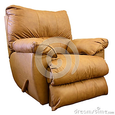 Leather Rocker Recliner Chair Stock Photo