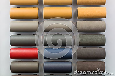 Leather samples Stock Photo