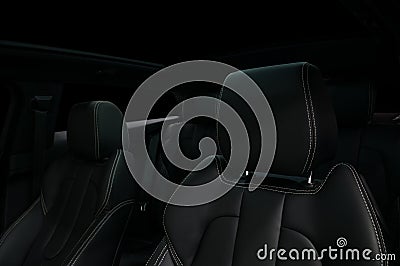 Leather seats in modern car. Stock Photo