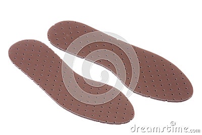 Leather Shoe Insole Padding Isolated Stock Photo