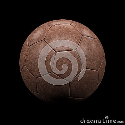 Leather soccer ball Stock Photo