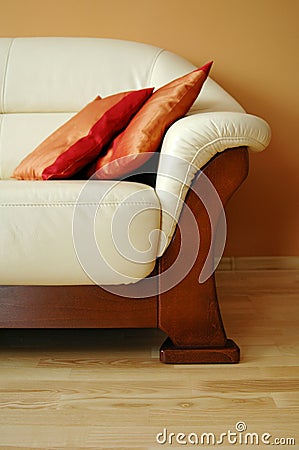 Leather sofa Stock Photo