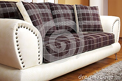 Leather sofa Stock Photo