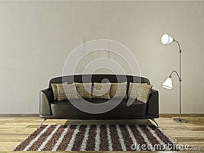 Leather sofa Stock Photo