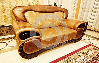Leather sofa Stock Photo