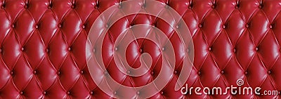 Leather texture red sofa pattern, luxury upholstery background Stock Photo