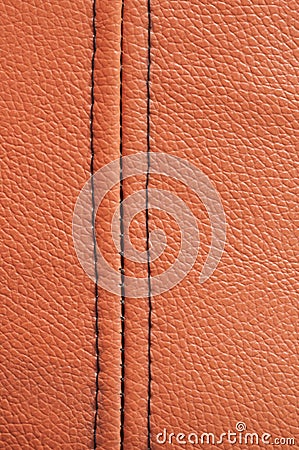 Leather texture with selvage Stock Photo