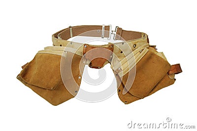 Leather tool bag for convenience Stock Photo