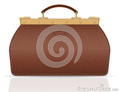 Leather valise travel with constipation vector illustration Vector Illustration