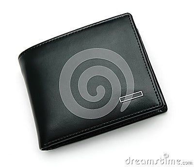 Leather wallet Stock Photo