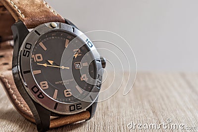 Leather watch Stock Photo