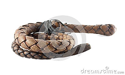 Leather Whip Stock Photo