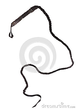 Leather whip Stock Photo