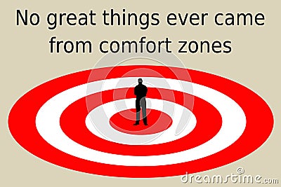 Leave comfort zone Stock Photo
