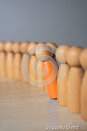 Leave the line. Show yourself. Talented. Select and designate an employee for higher post. Stock Photo