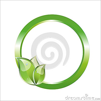 Leaves ecology frame vector Vector Illustration