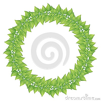 Leaves frame Vector Illustration