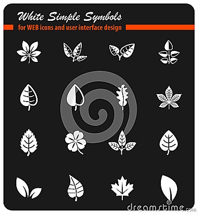 Leaves icon set Vector Illustration