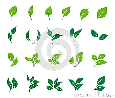 Leaves icon vector set. Ecology icon set. Vector Illustration