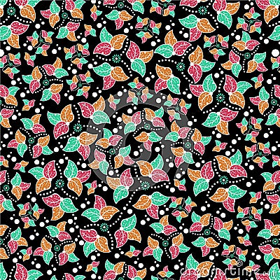 Leaves graphic pattern seamless for print fabric Vector Illustration