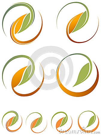 Leaves round Vector Illustration