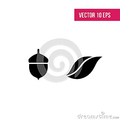 Leaves vector set. Leaves isolated from the background. Collection black silhouettes of leaves. Leaves sign. herbarium Vector Illustration