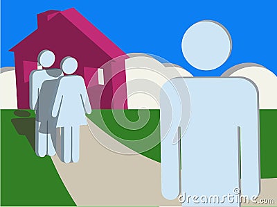 Leaving Home - Independence Vector Illustration