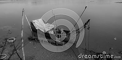 Broken fishing boat Stock Photo