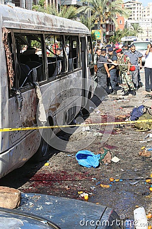 Lebanese Bomb Blast Editorial Stock Photo