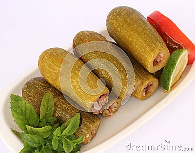 Lebanese food - cooked zucchini Stock Photo