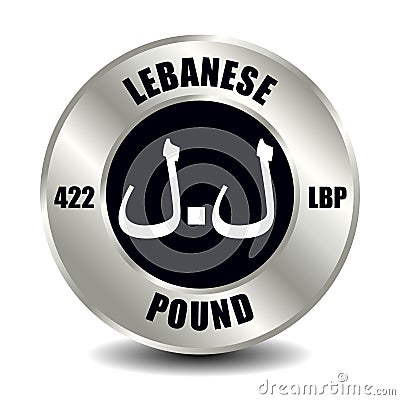 Lebanese pound LBP Vector Illustration